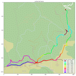 Carte de l'itinéraire